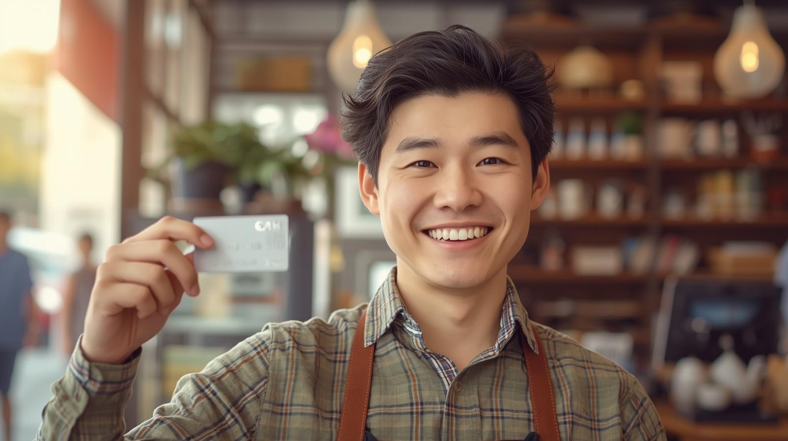 Credit Card Happy Small Business Owner (1) no credit check cash advances for small business 1