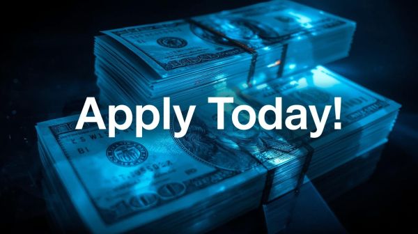 short-term business financing options 3 money stacks with words Apply Today